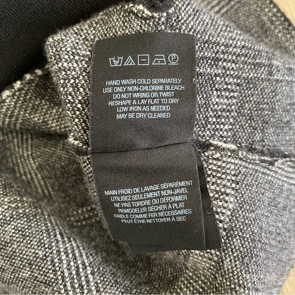 Moth by Anthropologie Windowpane Knit Sweater Blazer Black White S Office Career - Picture 14 of 14